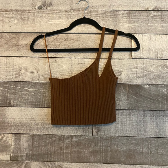 Kit Cutout Knit Crop Top | Beige Botany | size S - Picture 3 of 3